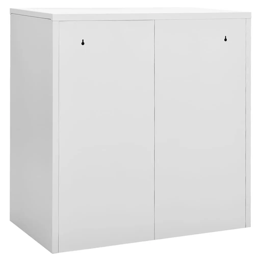 Locker Cabinet Storage Steel Modern Design Grey Blue 90x45x92.5cm Office Home