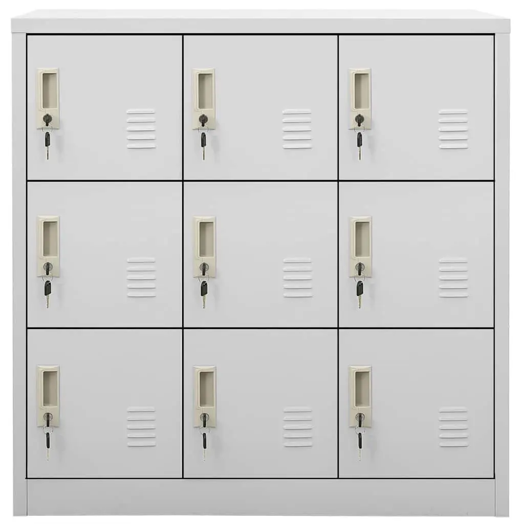 Locker Cabinet Storage Organiser Grey Steel 90 x 45 x 92.5 cm
