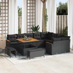 Practical 12-Piece Modular Garden Sofa Set with Cushions