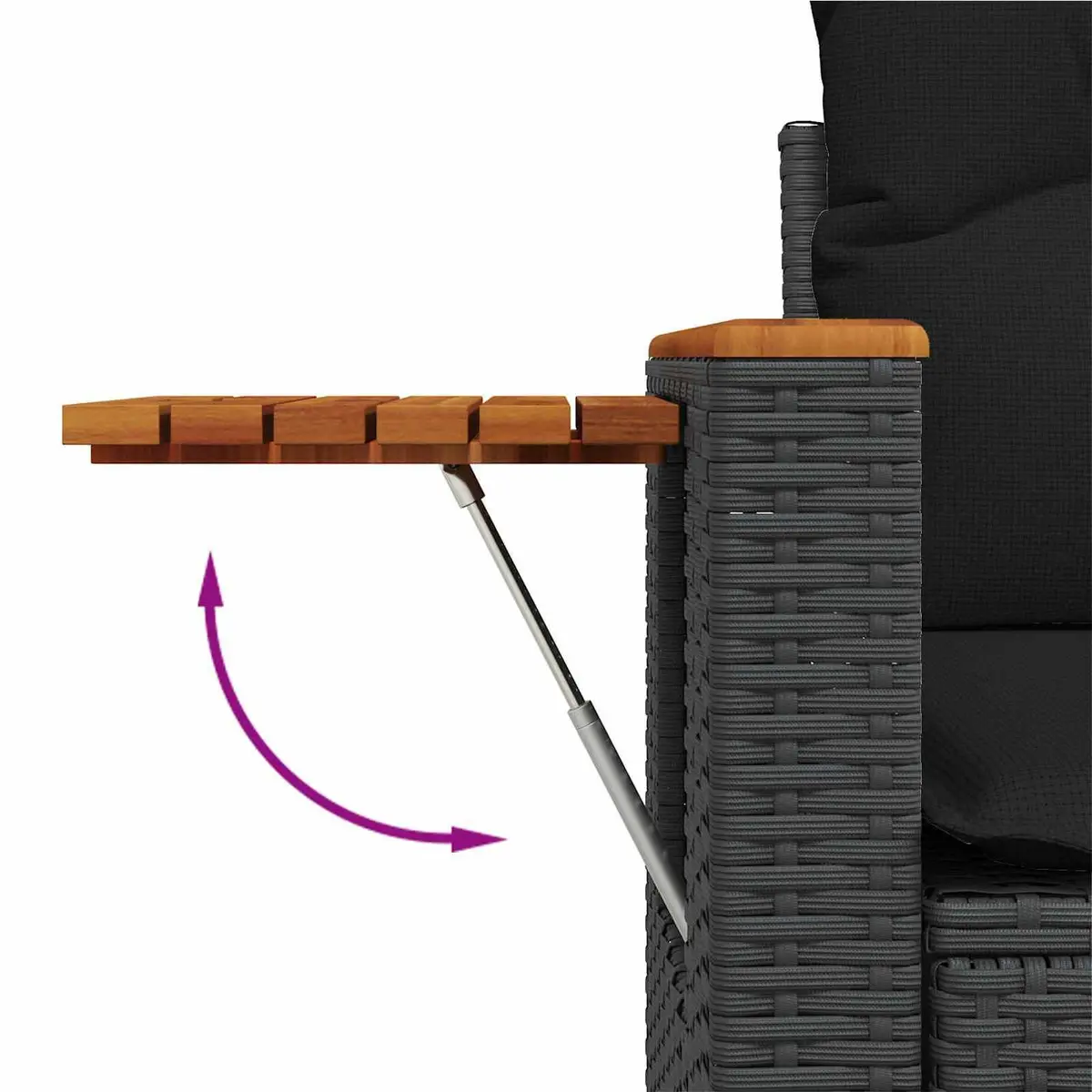 Outdoor Garden Sofa Set 17pcs Modular Sectional Black Poly Rattan Patio