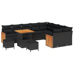 Comfort and Value in a 13-Piece Black Modular Garden Sofa Set
