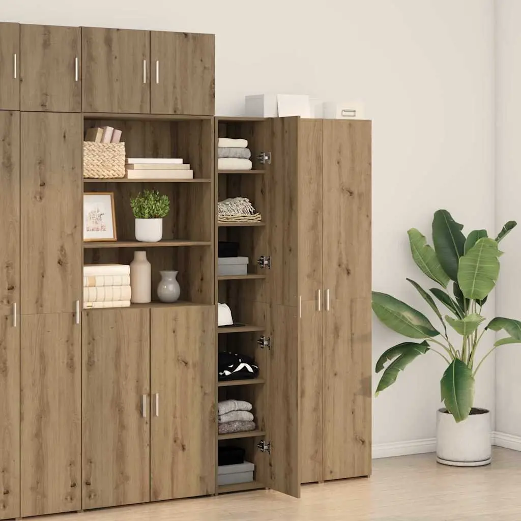 Brown Engineered Wood Highboard for Lasting Use