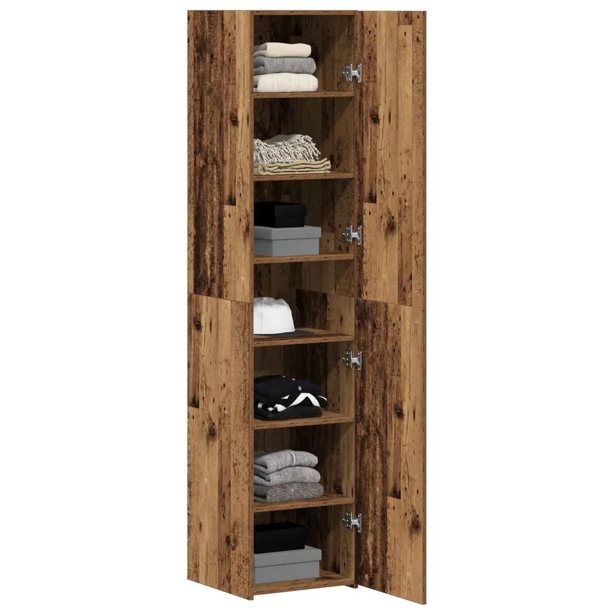 Highboard Storage Cabinet Tall 185cm Brown Engineered Wood