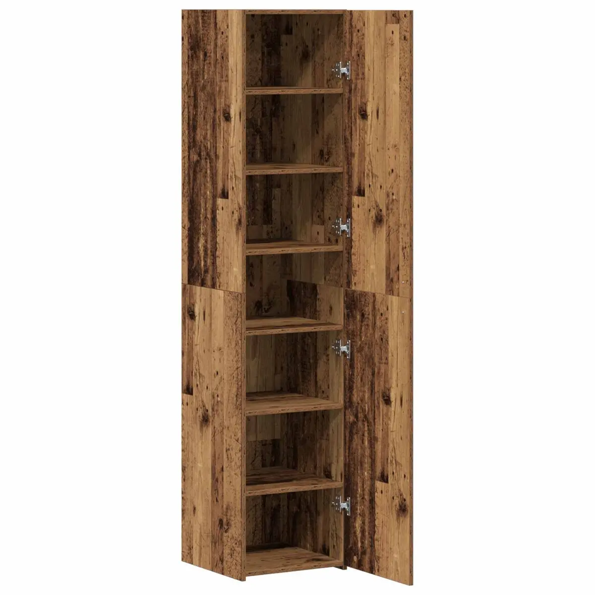 Highboard Storage Cabinet Tall 185cm Brown Engineered Wood