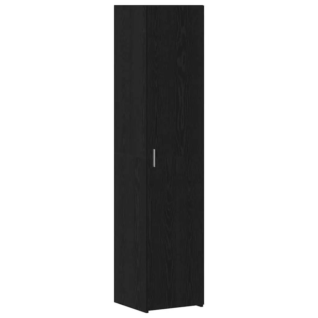 Highboard Storage Cabinet Engineered Wood 40 x 42.5 x 185 cm Black
