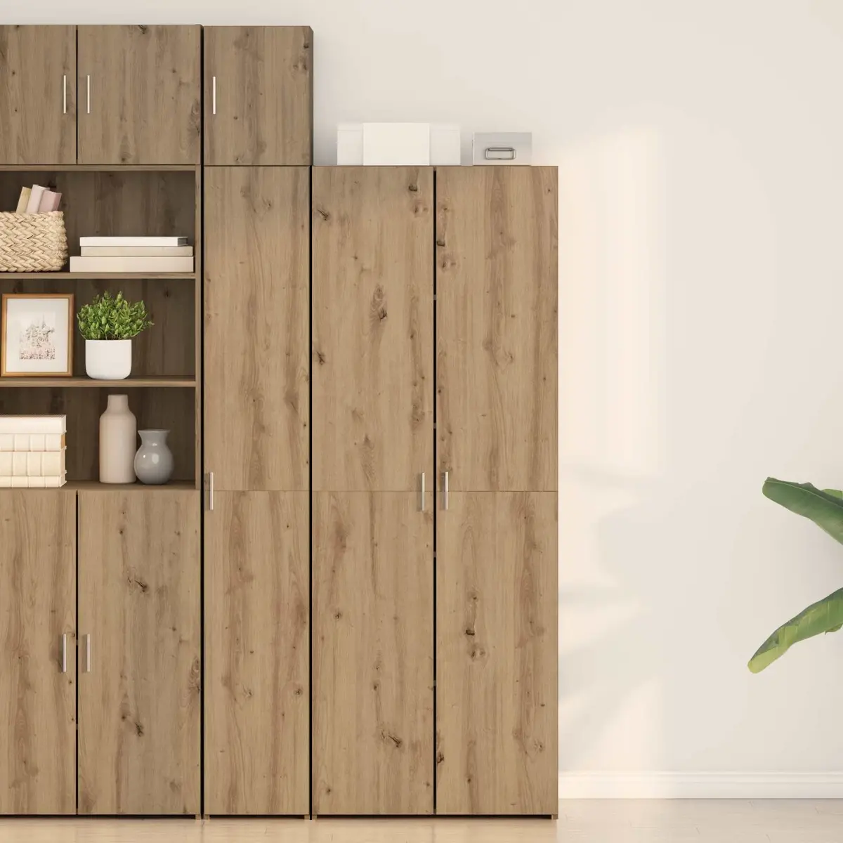 Highboard Buffet Cabinet Rustic Storage 70 x 42.5 x 185 cm Brown