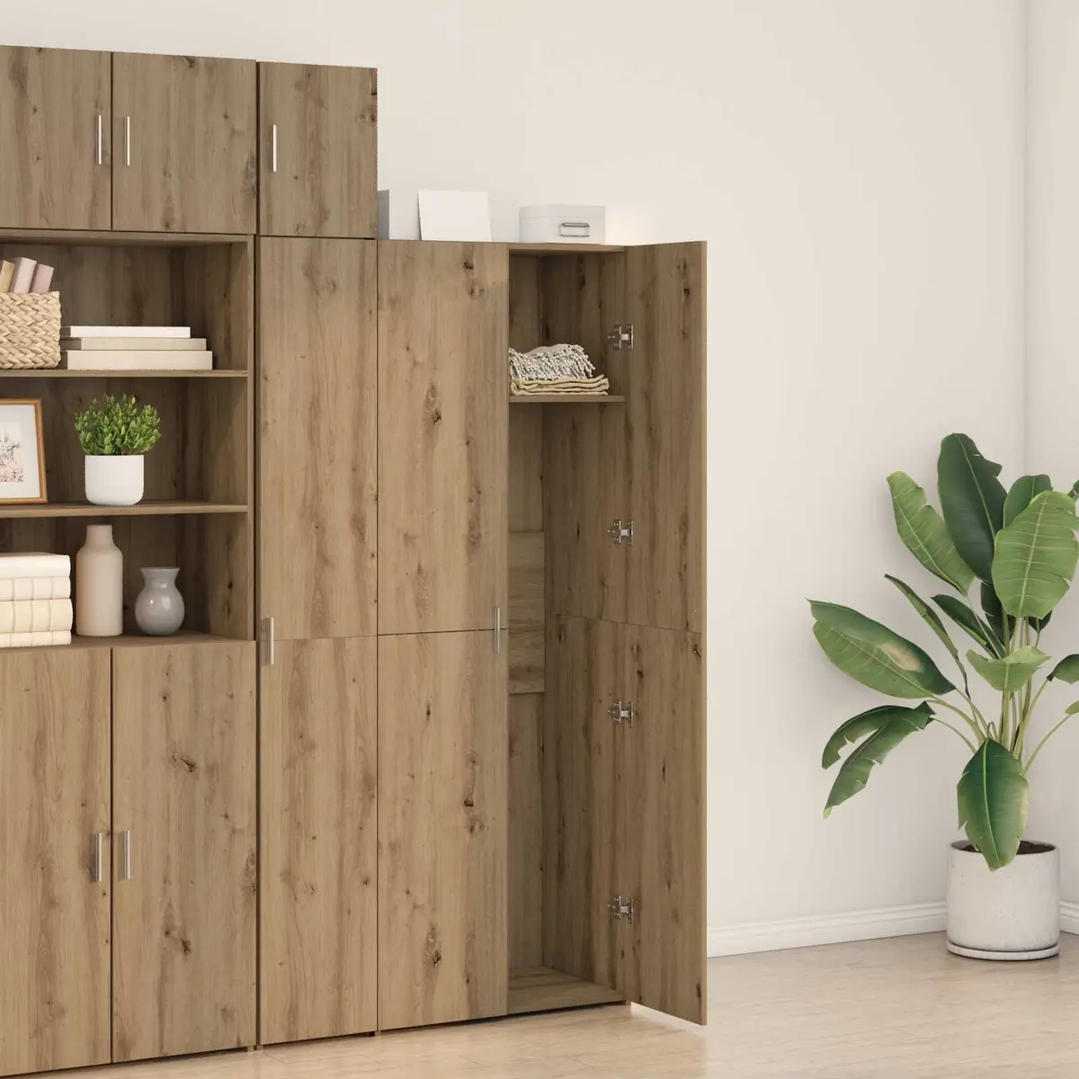 Highboard Buffet Cabinet Rustic Storage 70 x 42.5 x 185 cm Brown
