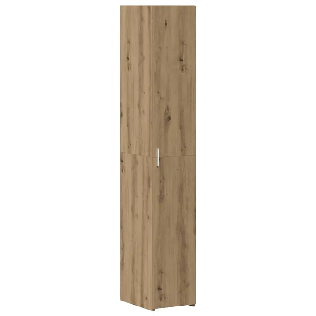 2 Piece Storage Cabinet Adjustable Shelves Hinged Doors Brown