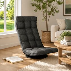 Reliable Grey Swivel Floor Chair for Comfort and Usefulness