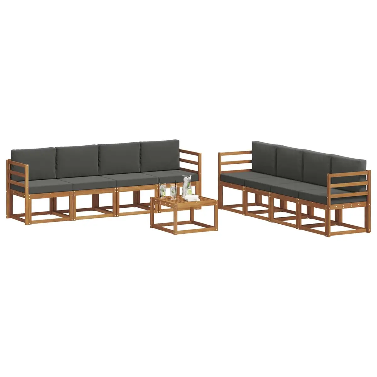 9 Piece Outdoor Sectional Sofa Set