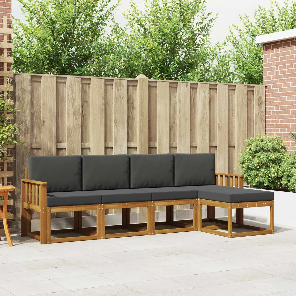 5-Piece Outdoor Sofa Set in Brown