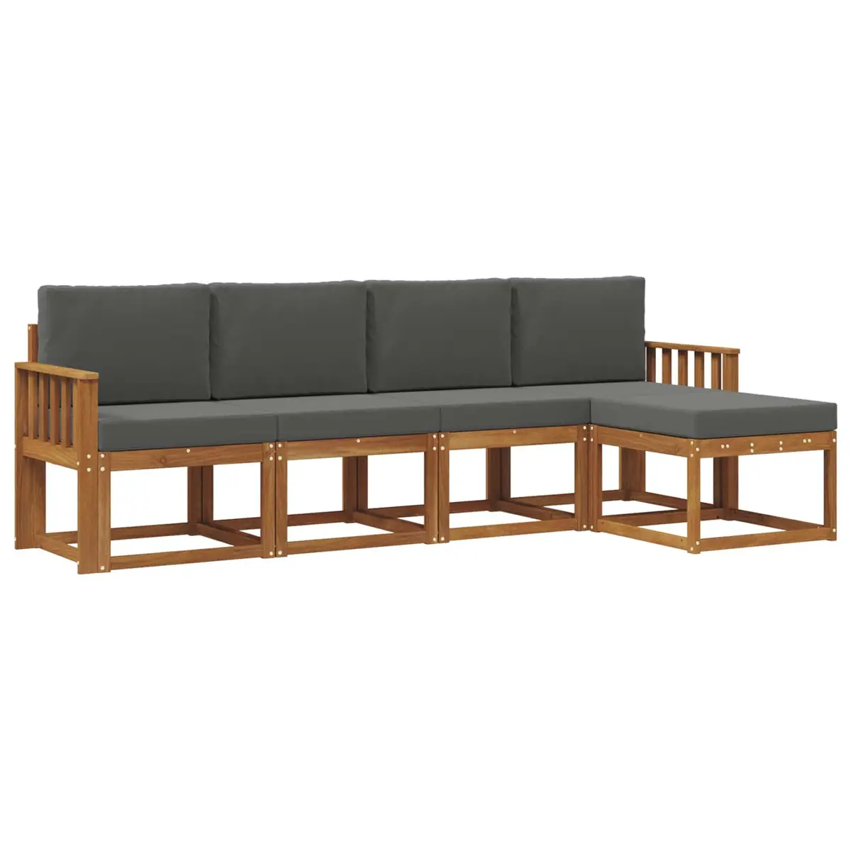 5-Piece Outdoor Sofa Set in Brown