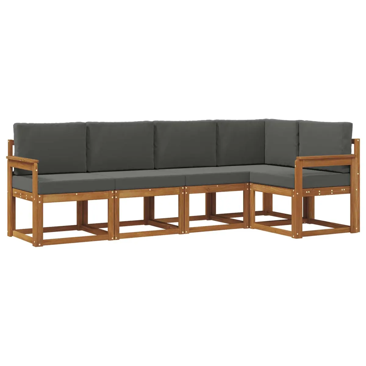 5-Piece Outdoor Sofa Set in Brown