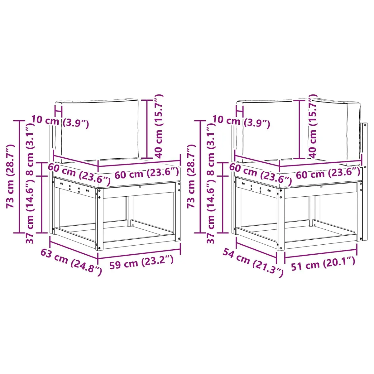 Outdoor Sofa Set 5 Pieces Garden Furniture Patio Seating with Cushions
