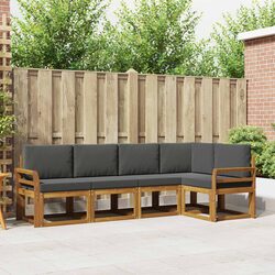 Value and Practicality: 5 Piece Brown Outdoor Sofa Set