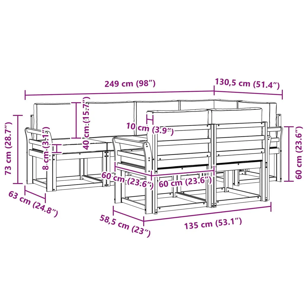 7-Piece Outdoor Sofa Set