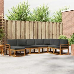 Quality Outdoor Sofa Set: 8 Pieces with Cushions