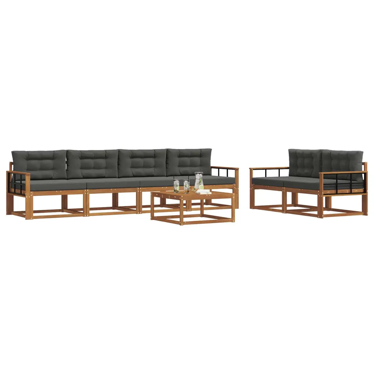 7-Piece Outdoor Sectional Sofa Set for Relaxation