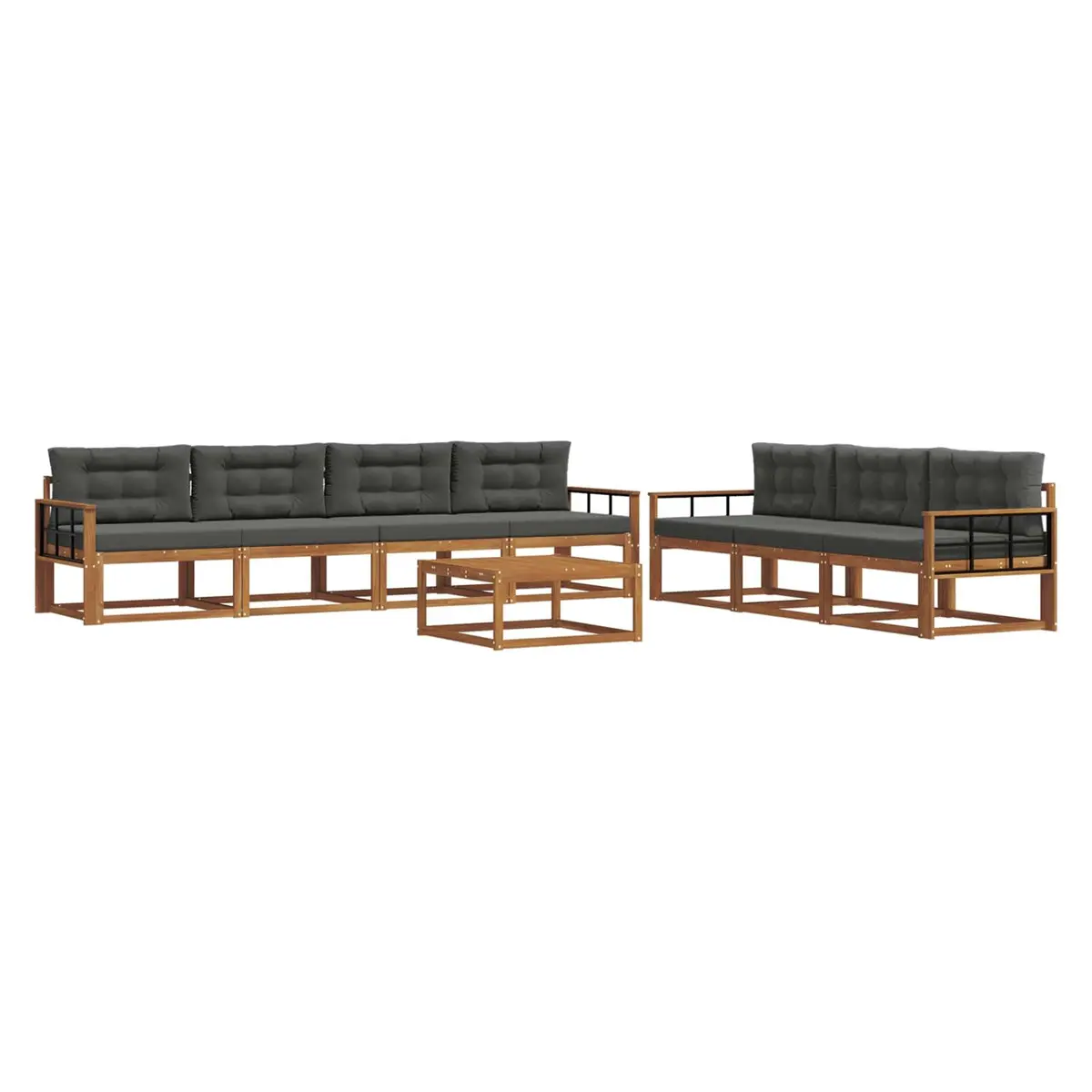 8-Piece Modular Sofa Set for Outdoor Comfort