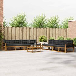 Reliable and Practical Outdoor Sofa Set in 9 Pieces