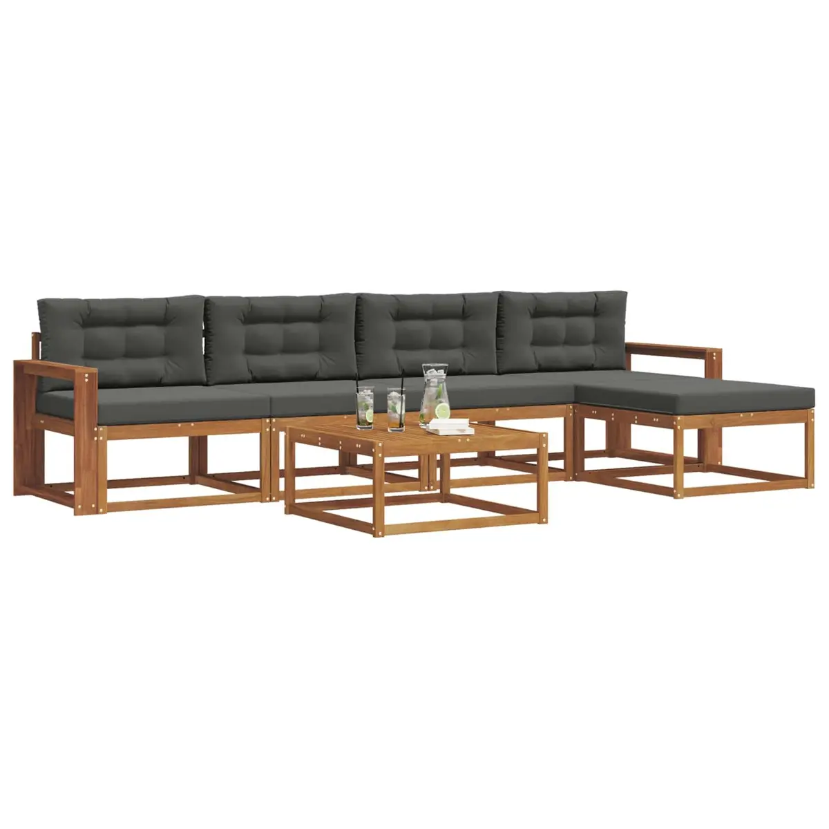 6-Piece Outdoor Sofa Set for Long-Term Use