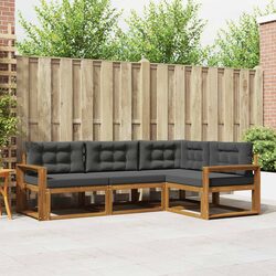 Reliable 4-Piece Outdoor Sectional Sofa Set with Cushions