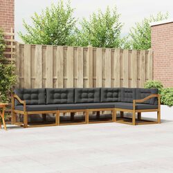 Comfortable 5-Piece Brown Outdoor Sofa Set