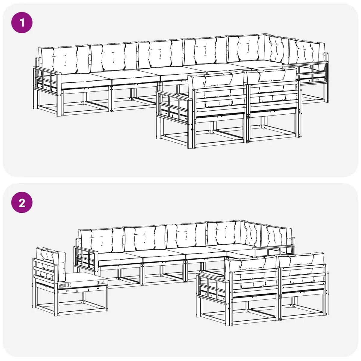8-Piece Outdoor Sofa Set for Comfort and Style