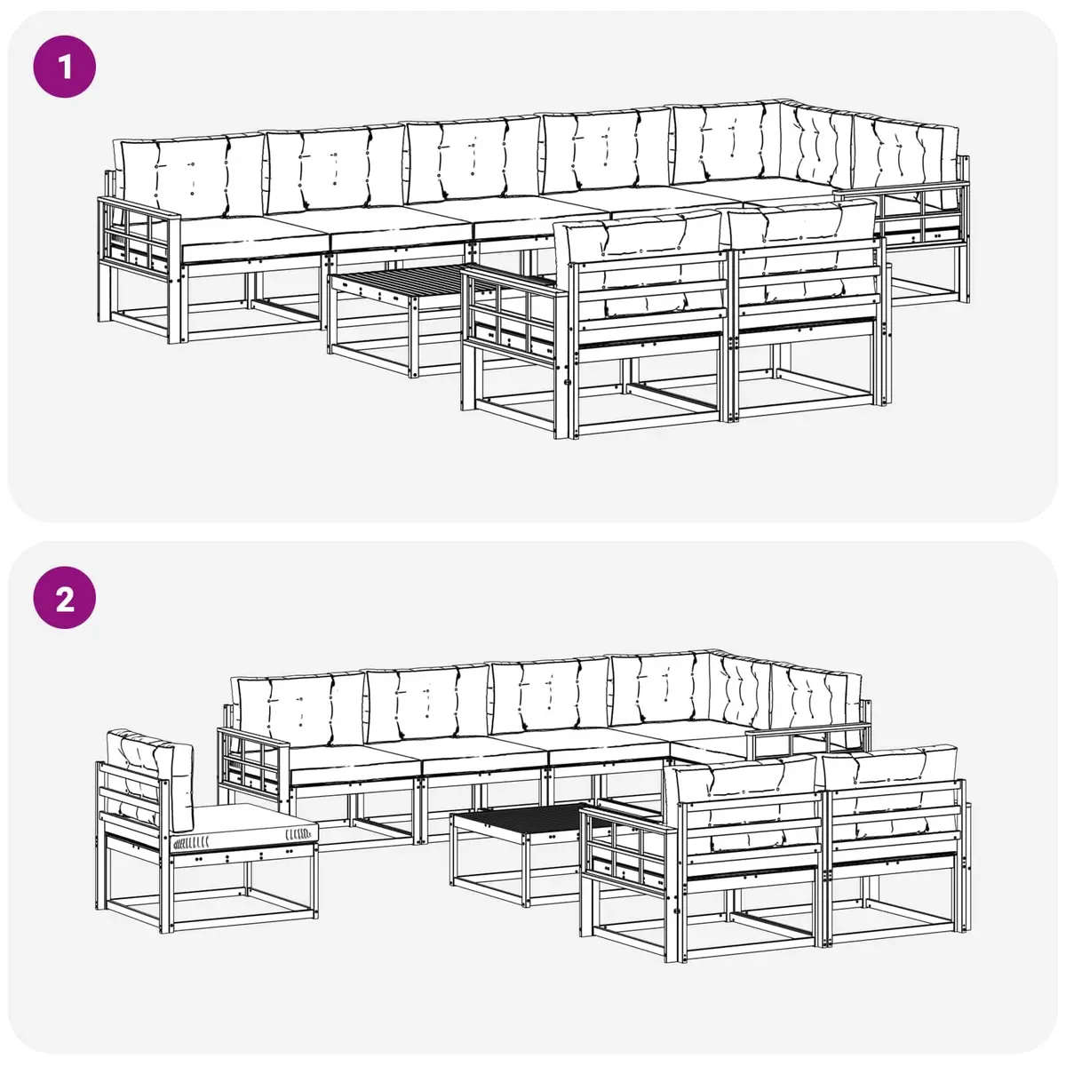 9-Piece Outdoor Sofa Set