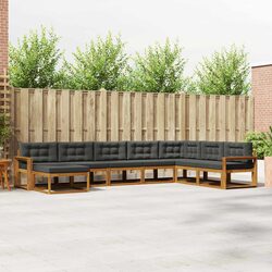 Quality 8-Piece Outdoor Sectional Sofa Set in Brown