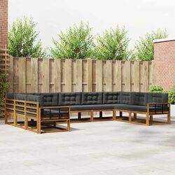 Comfortable 9-Piece Outdoor Sectional Sofa Set