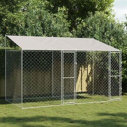 Safe and Spacious Silver Dog Cage 400 x 200 x 256 cm