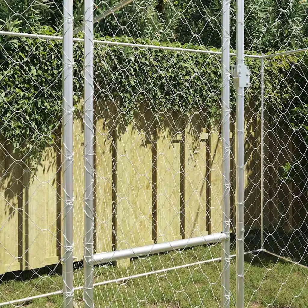 Dog Cage Large Breed Run Pen 400x200x200cm Silver Galvanised Steel Outdoor