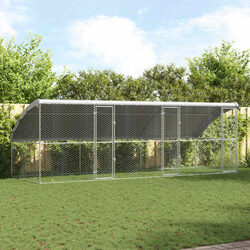 Reliable Silver Dog Kennel 6 x 2 x 2 m for Safety