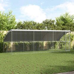 Reliable Silver Dog Kennel 3 pcs Outdoor Run 6 x 2 x 2 m