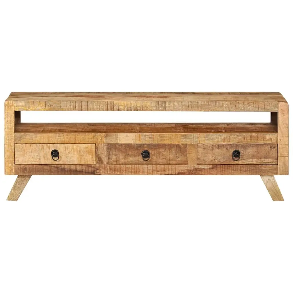 TV Cabinet Storage Unit 110x30x40cm Brown Wooden with 3 Drawers and 1 Shelf for Living Room