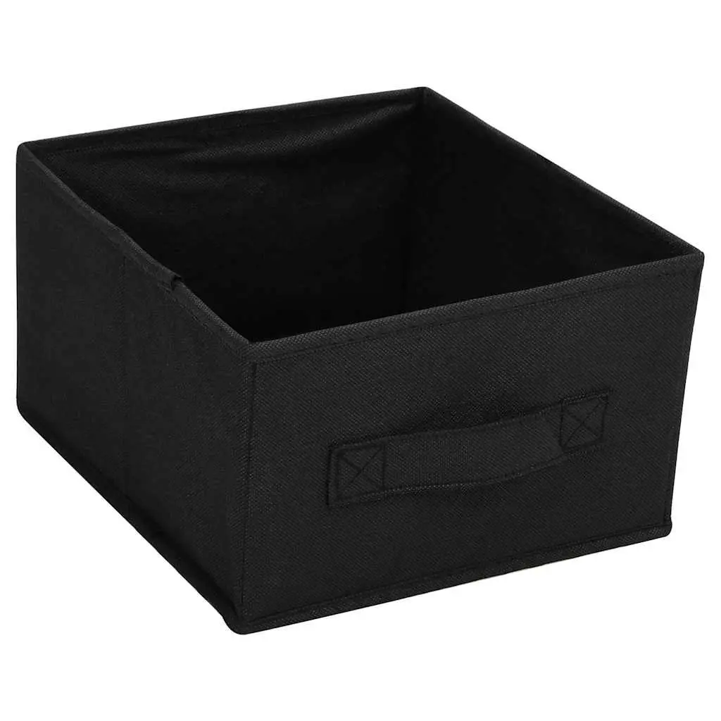 Storage Cabinet Organiser 6 Drawers Black Fabric Steel Frame Unit