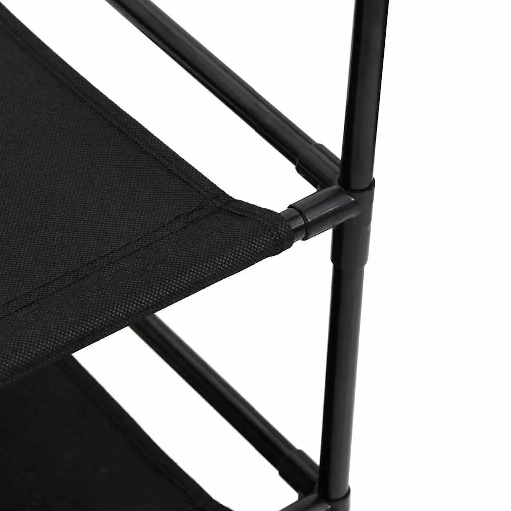 Storage Cabinet Organiser 6 Drawers Black Fabric Steel Frame Unit