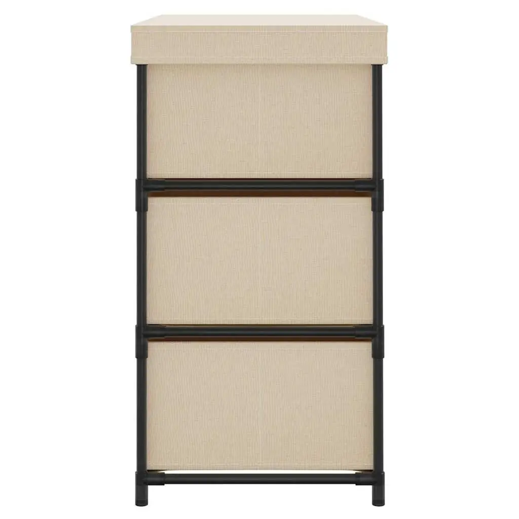 Storage Cabinet Organiser 6 Drawer Cream Fabric Drawer Unit Home Furniture