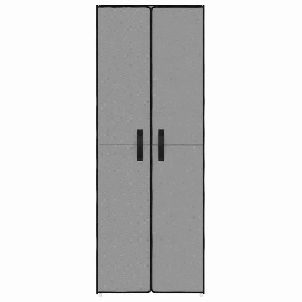 Shoe Cabinet Storage Organiser Rack 10-Tier Grey Steel Frame Non-Woven Fabric Cover