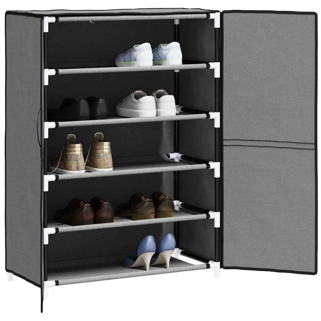Shoe Cabinet 5-Tier Storage Organiser Rack Grey Fabric