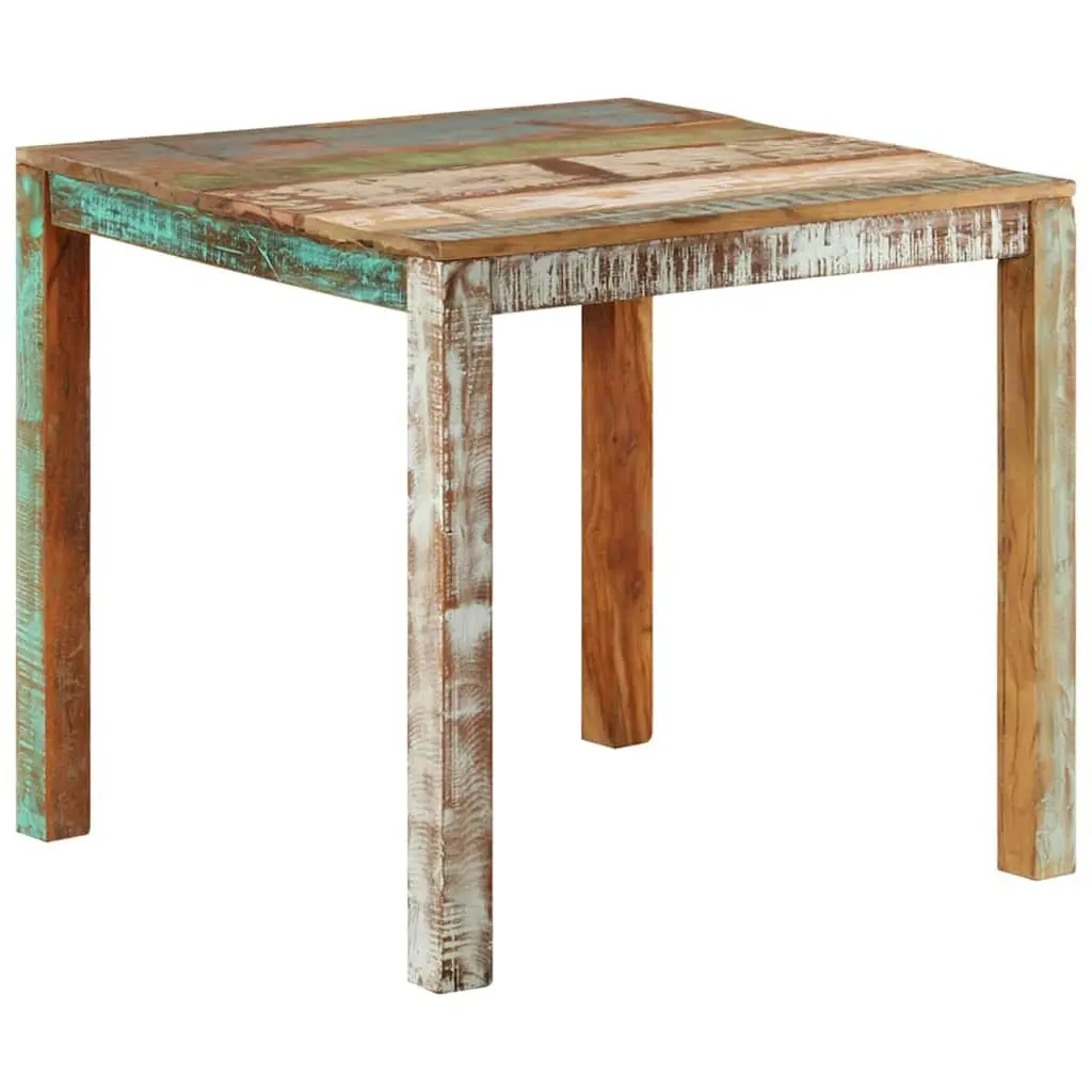 Dining Table Handmade Solid Reclaimed Wood Rustic 82x80x76 cm Multicolour