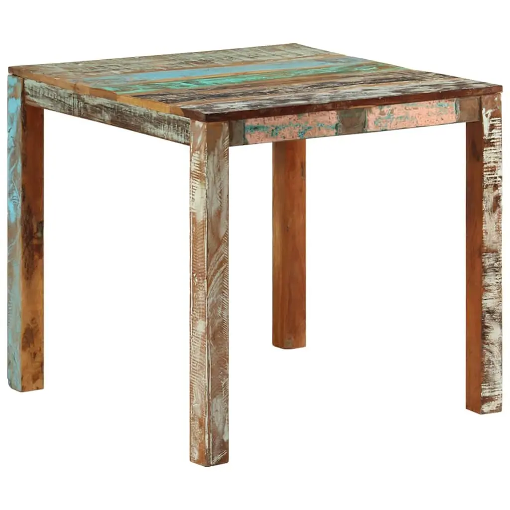 Dining Table Handmade Solid Reclaimed Wood Rustic 82x80x76 cm Multicolour