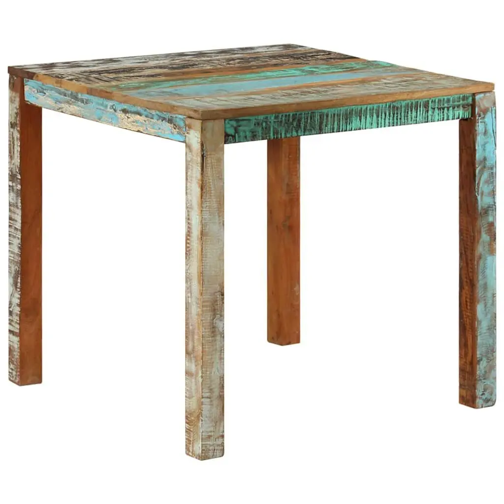 Dining Table Handmade Solid Reclaimed Wood Rustic 82x80x76 cm Multicolour