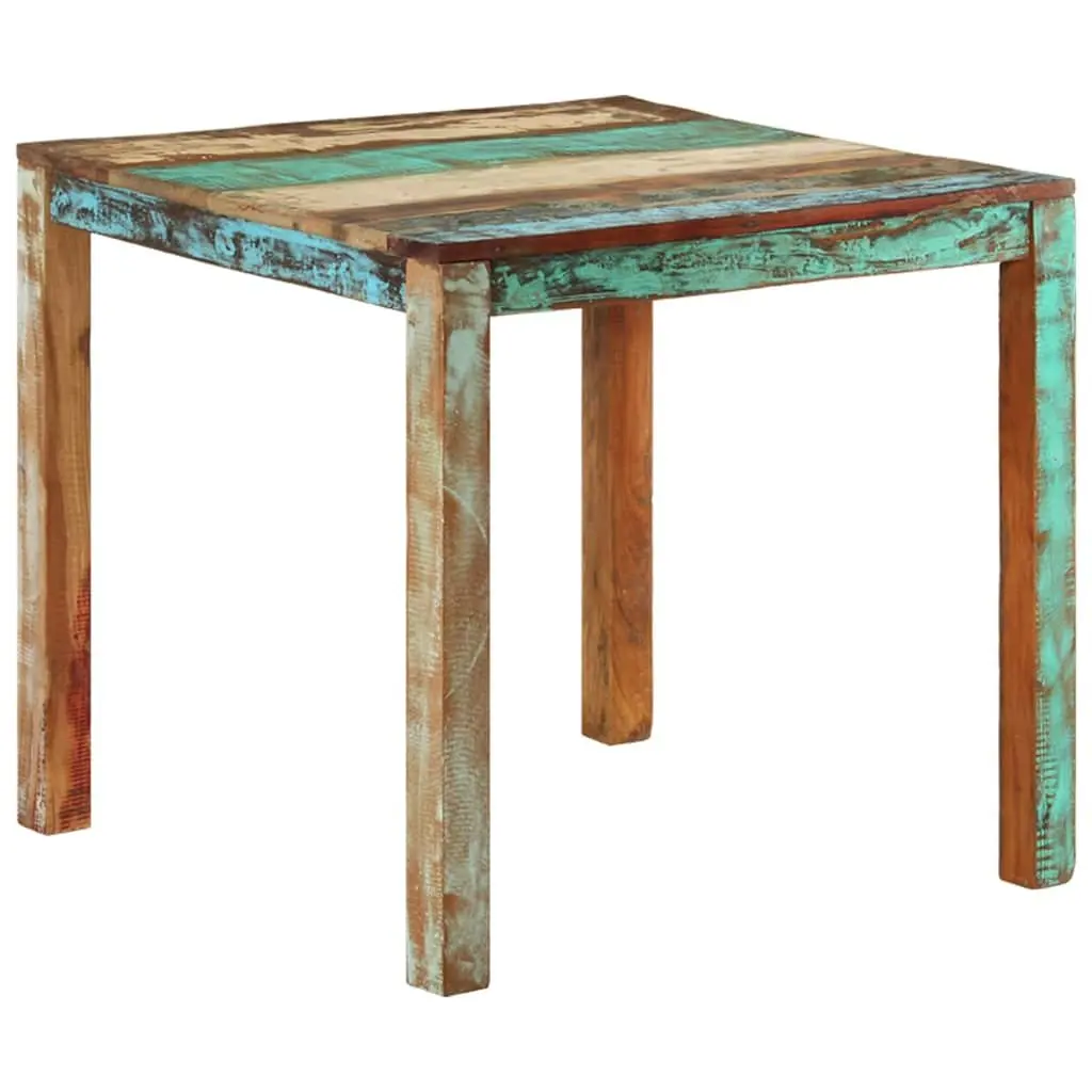 Dining Table Handmade Solid Reclaimed Wood Rustic 82x80x76 cm Multicolour