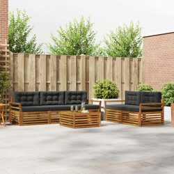 Comfortable Outdoor Sofa Set 6 Piece in Acacia Wood