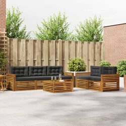 Value and Comfort: 6-Piece Acacia Outdoor Sofa Set