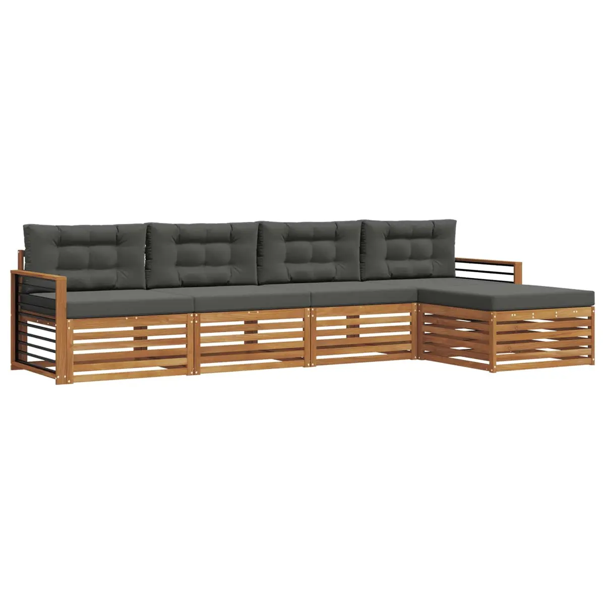 Outdoor Sofa Set Modular Garden Furniture 5 Piece Natural