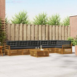Reliable 7-Piece Outdoor Sofa Set Made of Acacia Wood