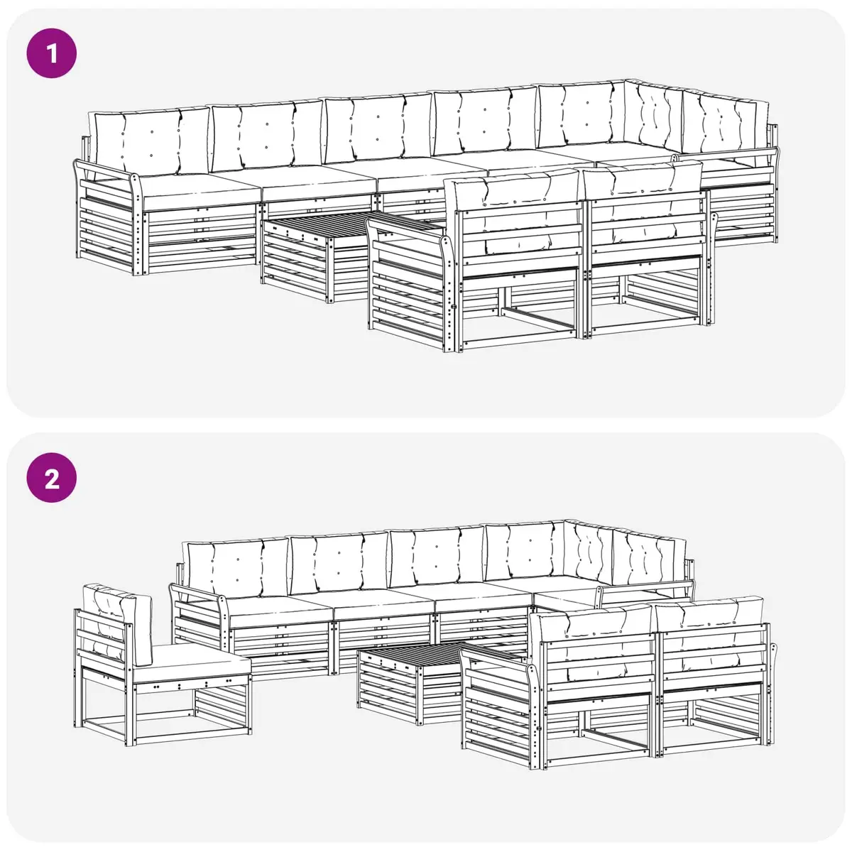 9-Piece Outdoor Sofa Set